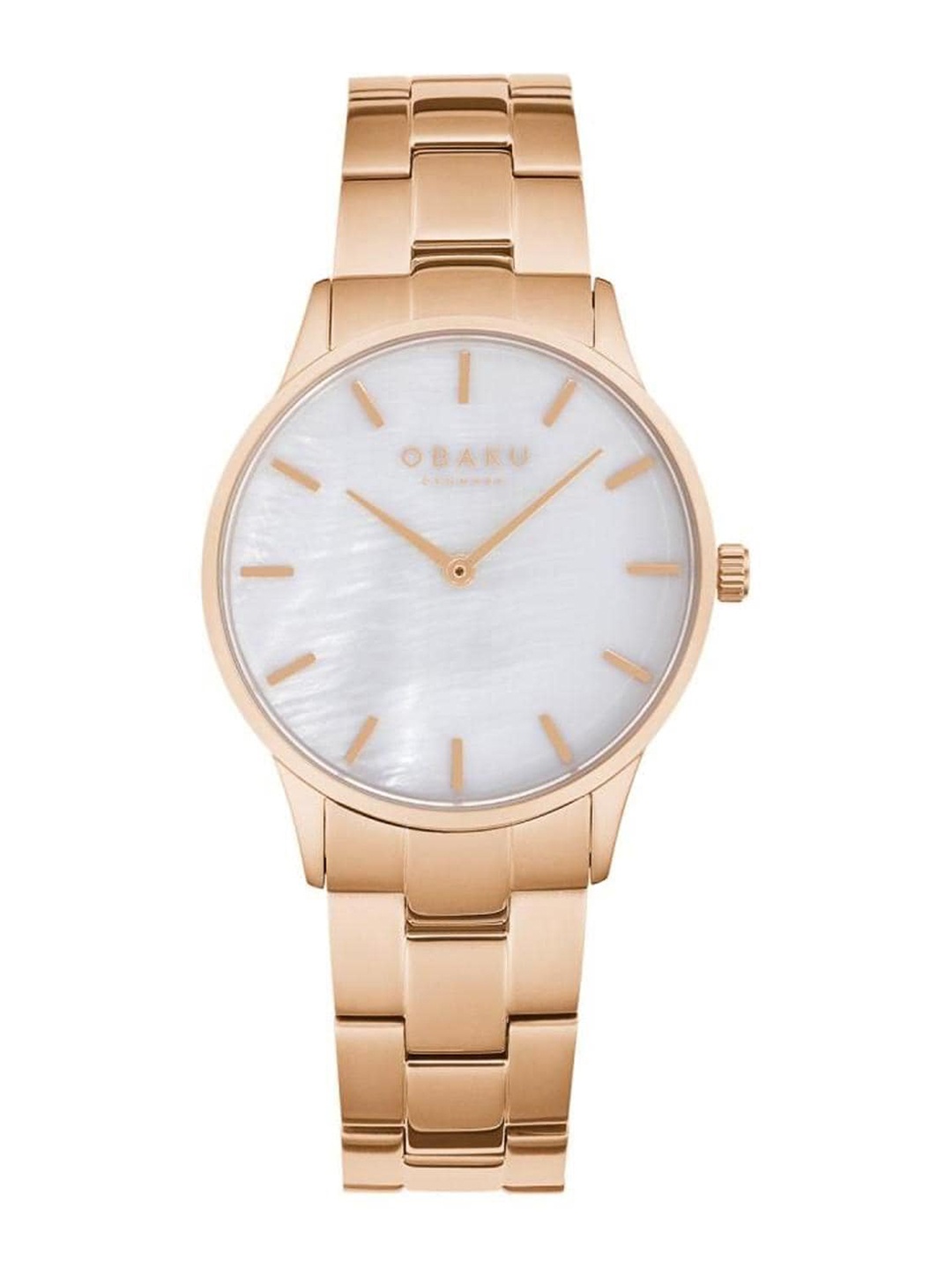

Obaku Women Bracelet Style Straps Analogue Watch-V247LXVWSV, Gold