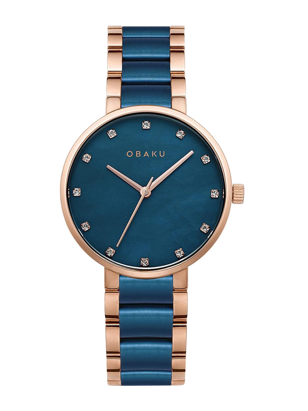 

Obaku Women Embellished Dial & Blue Stainless Steel Straps Analogue Watch V189LXVLSL