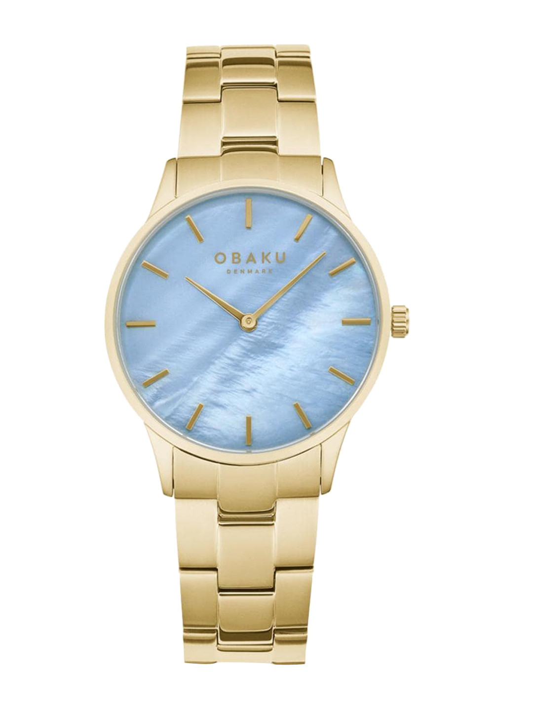 

Obaku Women Printed Dial & Stainless Steel Bracelet Style Straps Analogue Watch V247LXGMSG, Blue