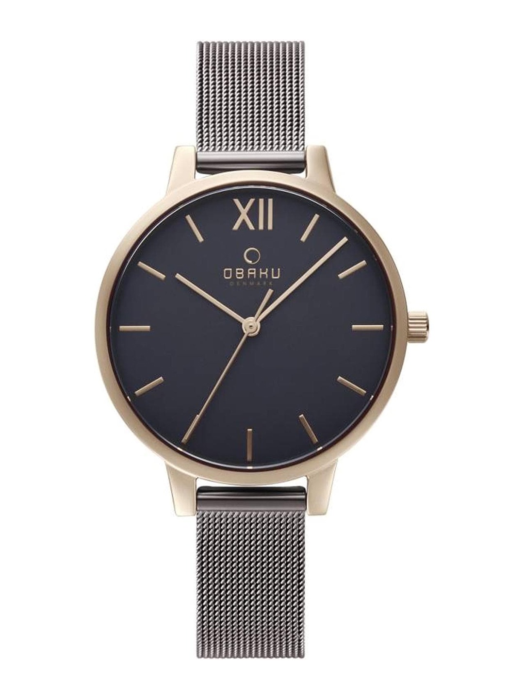 

Obaku Women Stainless Steel Bracelet Style Straps Analogue Watch V209LXVJMJ, Black