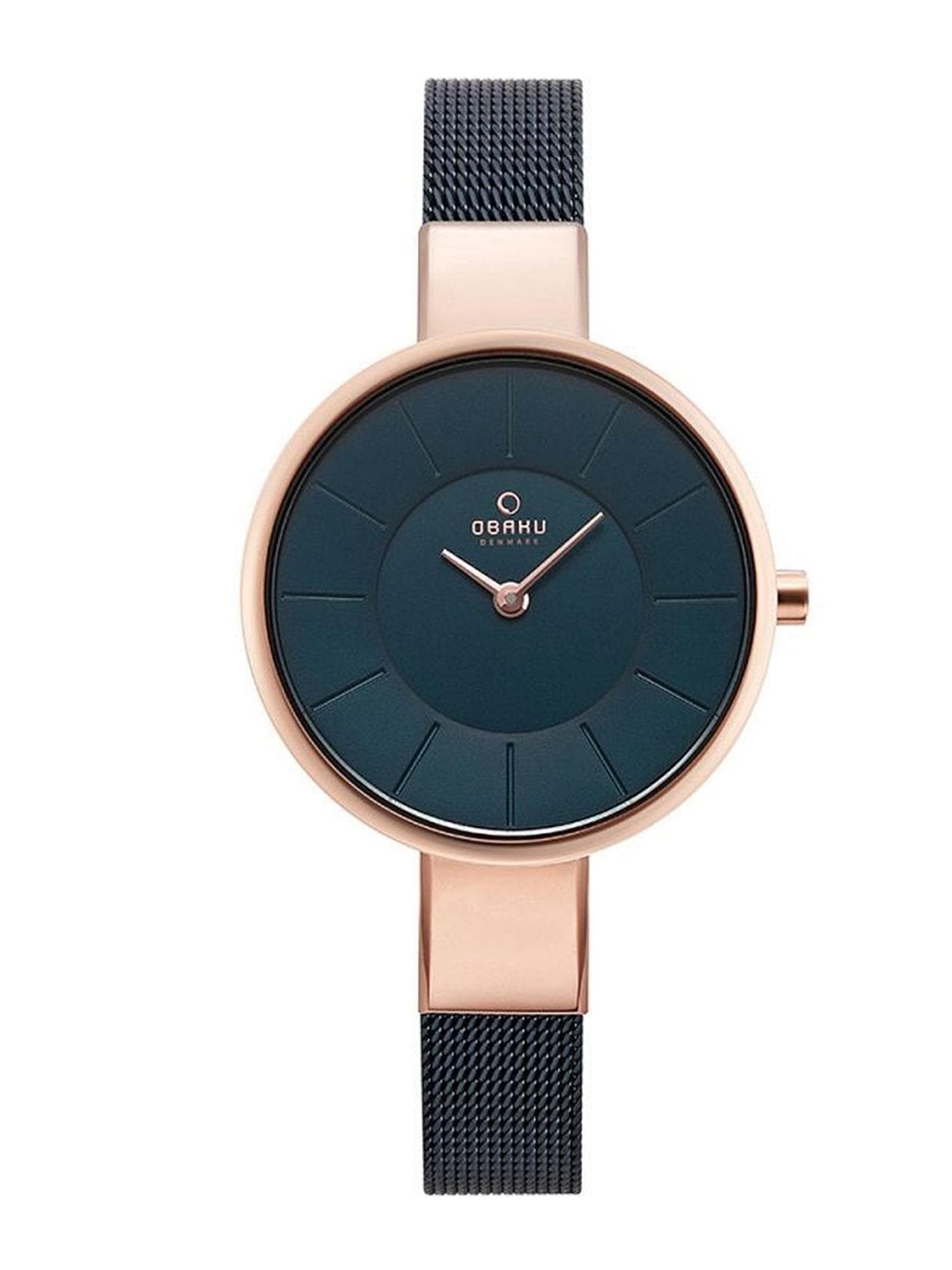 

Obaku Women Stainless Steel Bracelet Style Straps Analogue Watch V149LXVLML, Navy blue