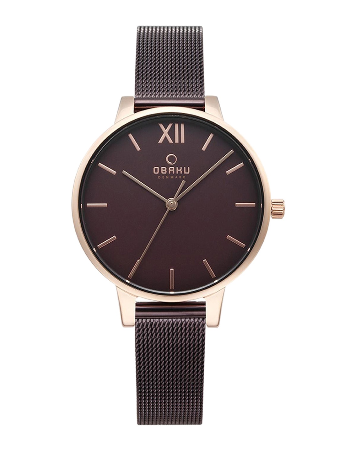 

Obaku Women Dial & Brown Stainless Steel Bracelet Style Straps Analogue Watch V209LXVNMN