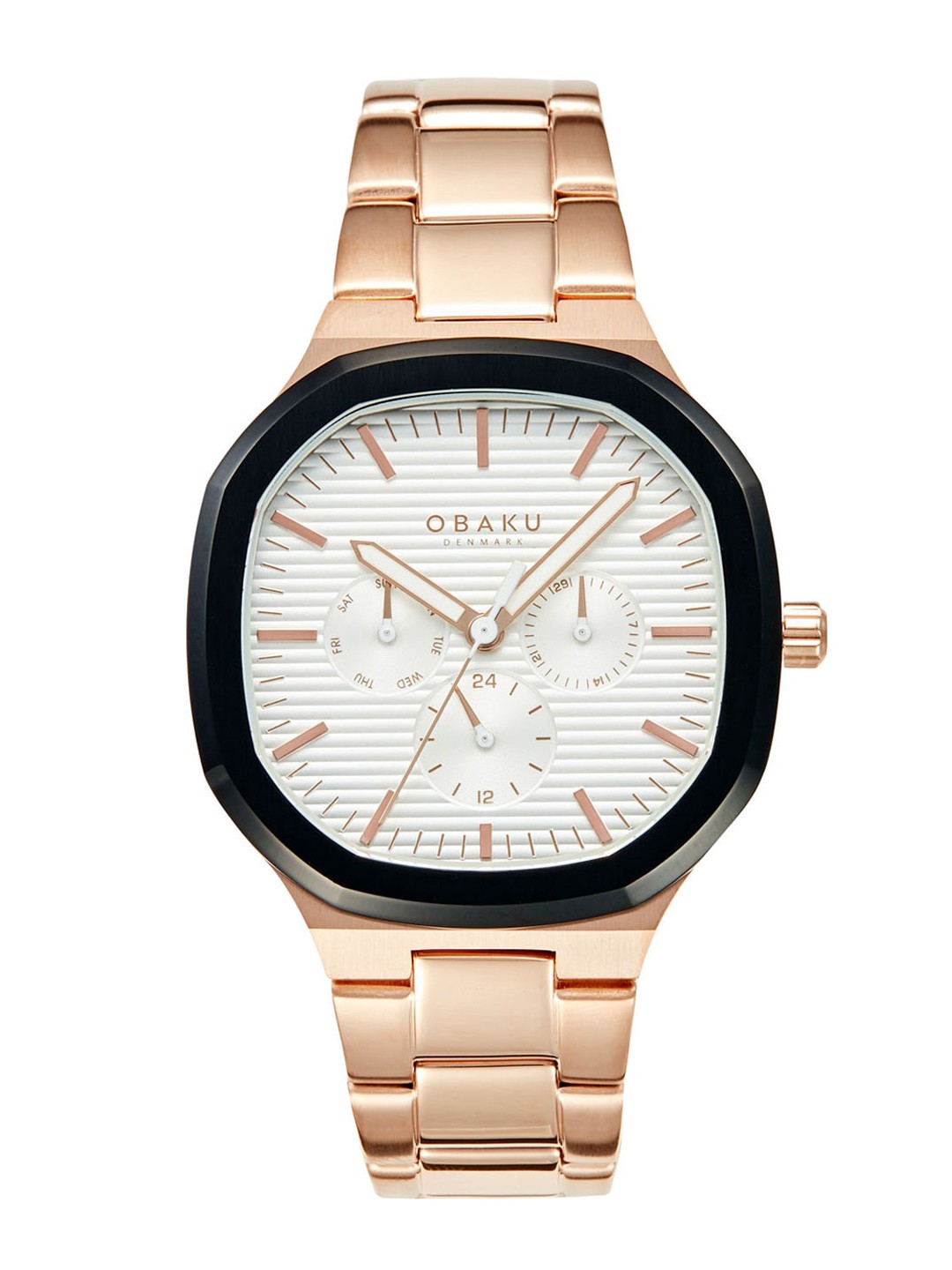 

Obaku Men Printed Bracelet Style Straps Analogue Watch-V275GMMISV, Silver