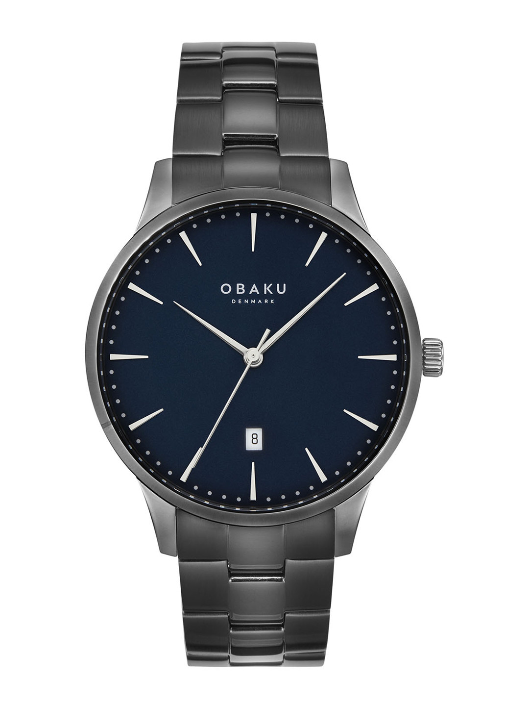 

Obaku Men Stainless Steel Bracelet Style Straps Analogue Watch V247XDULSU, Black