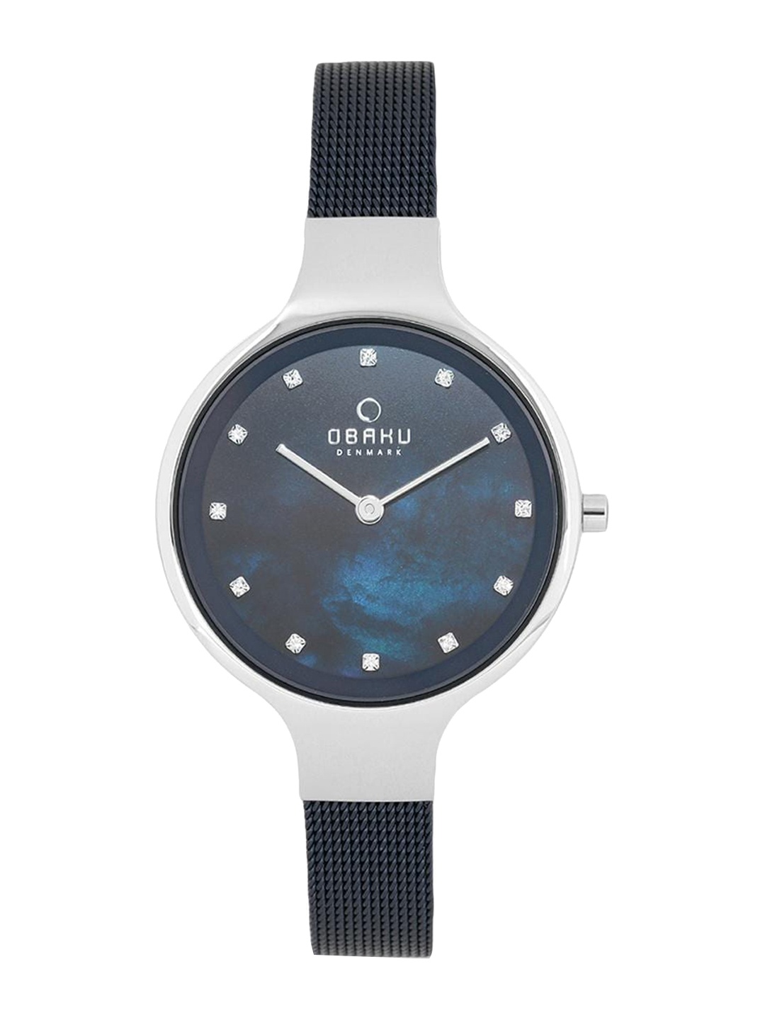 

Obaku Women Brass Embellished Dial & Bracelet Style Straps Analogue Watch V173LXGJMG, Blue