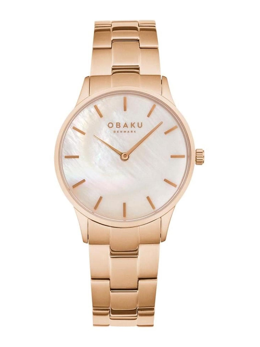 

Obaku Women Mother of Pearl Dial Bracelet Style Analogue Watch V247LXVVSV, White