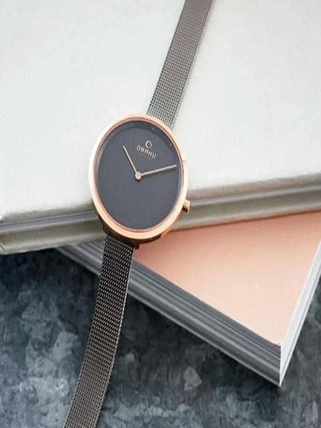 

Obaku Women Stainless Steel Bracelet Style Straps Analogue Watch V227LXVJMJ, Black