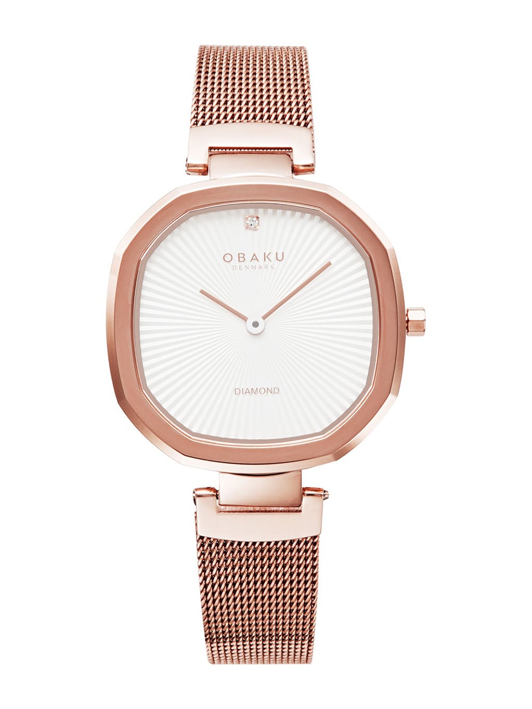 

Obaku Women Textured Dial & Stainless Steel Straps Analogue Watch V277LXVIMV, Silver