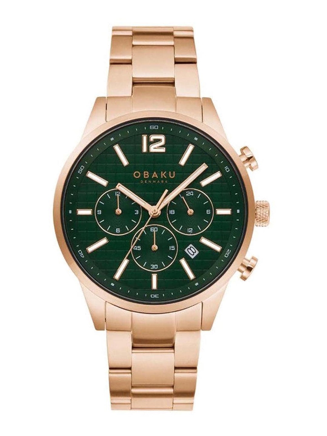 

Obaku Men Dial & Stainless Steel Straps Analogue Watch V205GUVESV1, Green