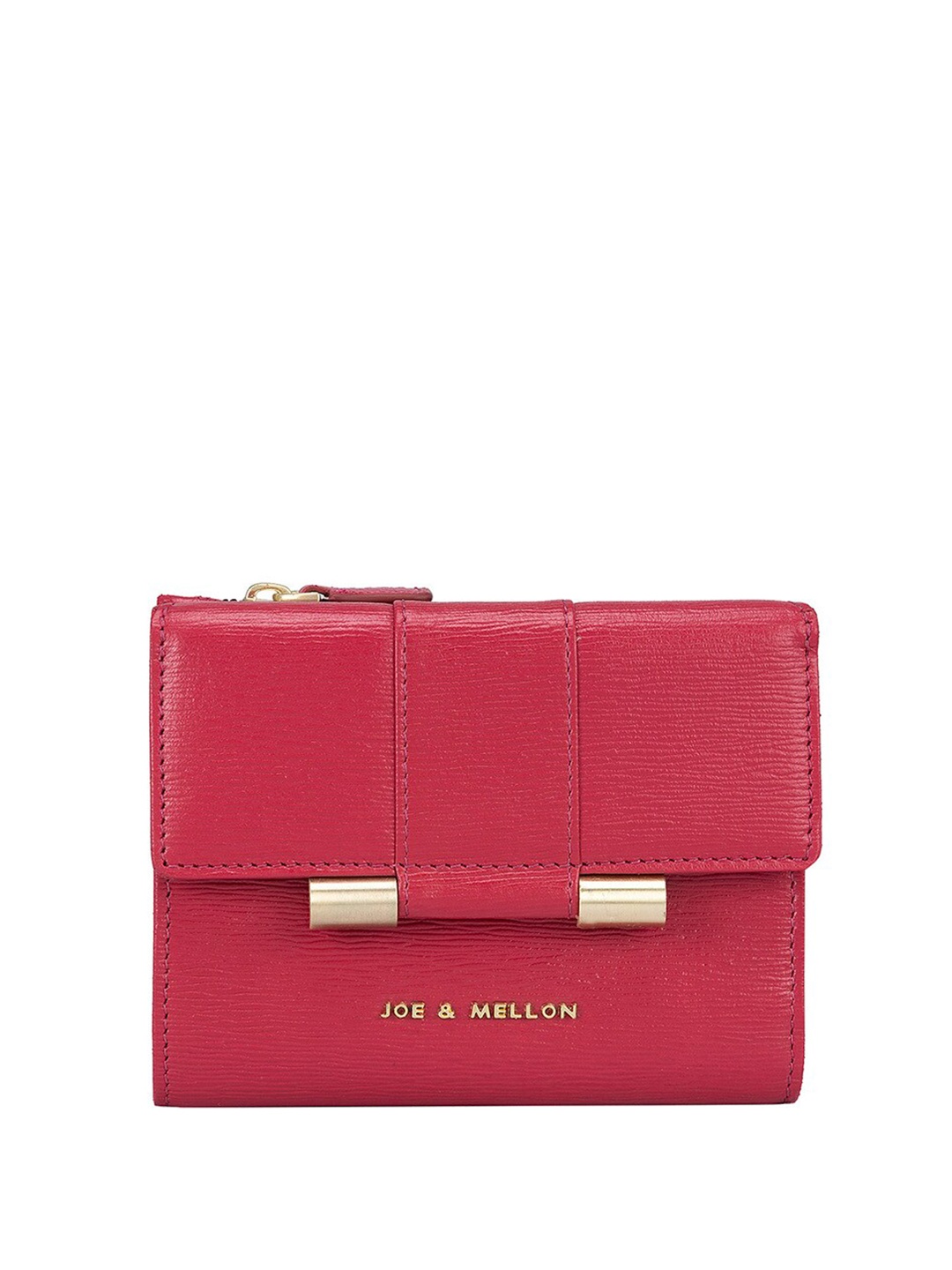 

Joe & Mellon Women Leather Three Fold Wallet, Pink