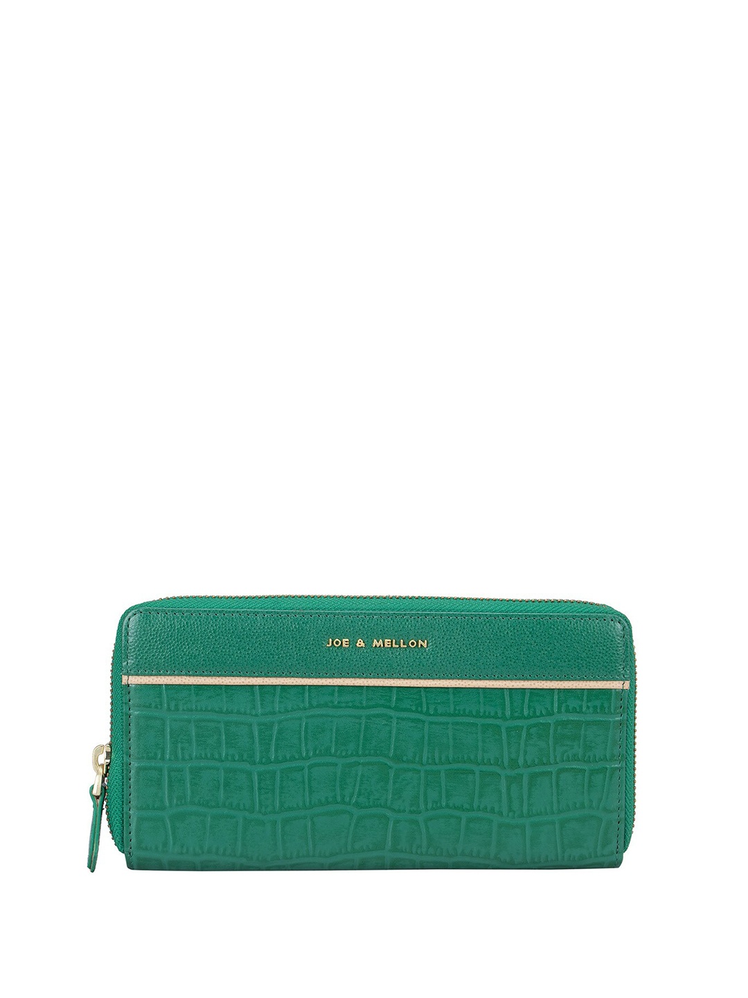 

Joe & Mellon Women Zip Detail Leather Zip Around Wallet, Green