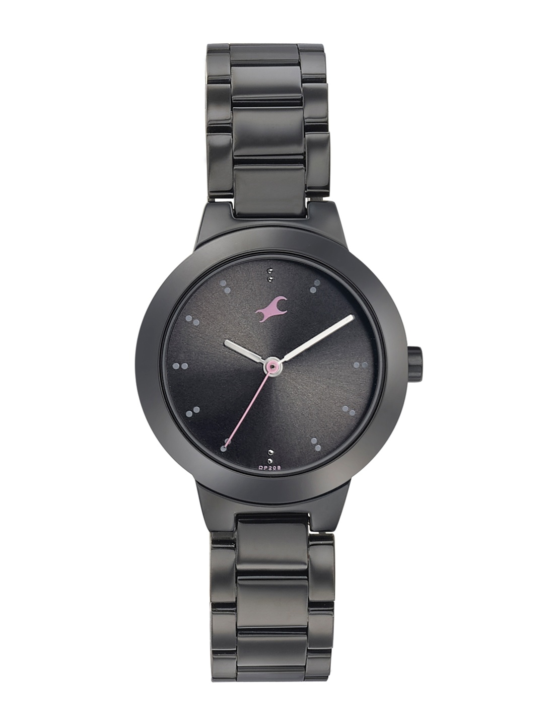 

Fastrack Women Embellished Stainless Steel Bracelet Style Straps Analogue Watch 6150NM01, Black