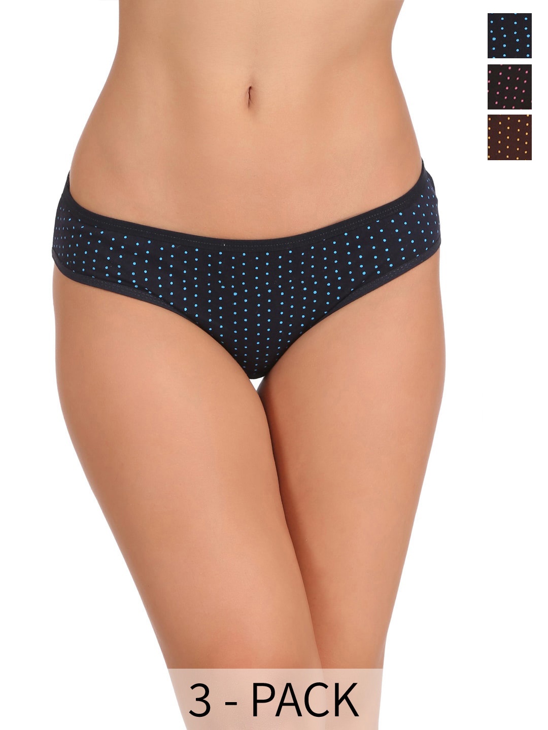 

Eve's Beauty Pack Of 3 Assorted Pure Cotton Bikini Briefs