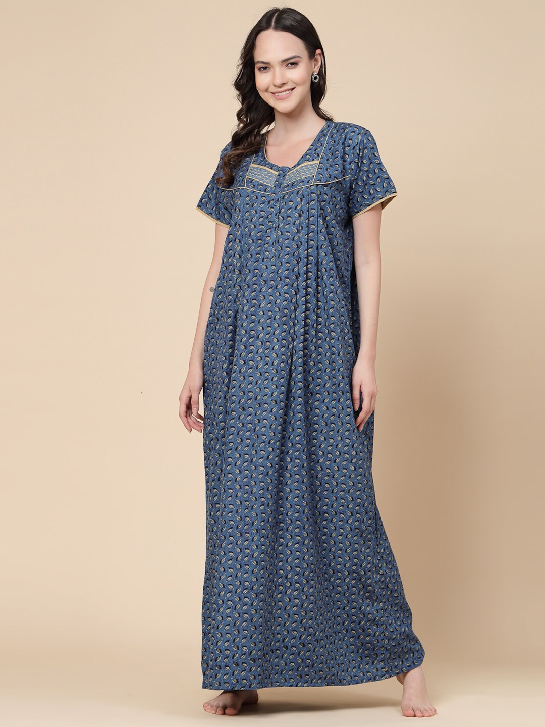 

Sweet Dreams Floral Printed Maxi Nightdress, Blue