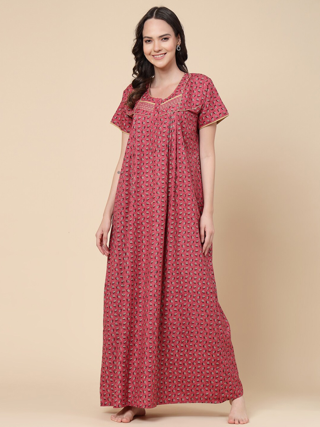 

Sweet Dreams Floral Printed Maxi Nightdress, Pink