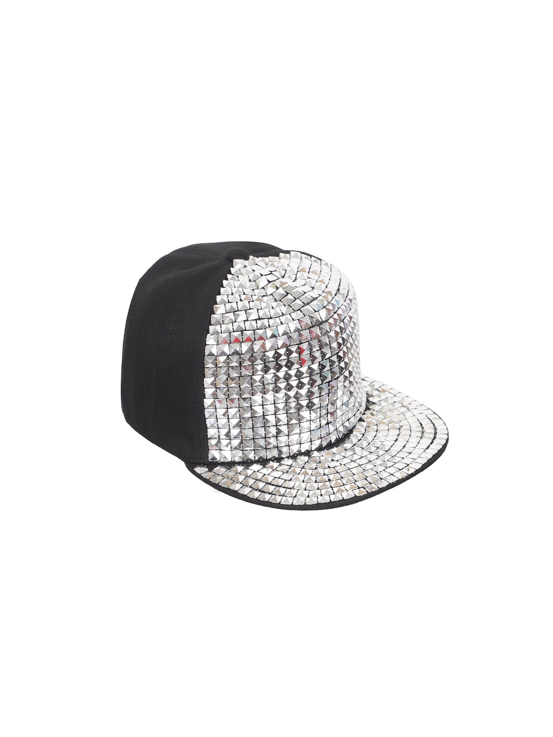 

FabSeasons Men Embellished Snapback Cap, Silver