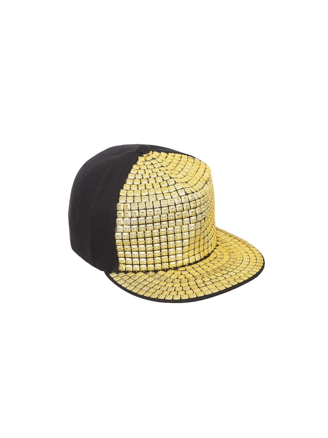 

FabSeasons Men Embellished Snapback Cap, Gold