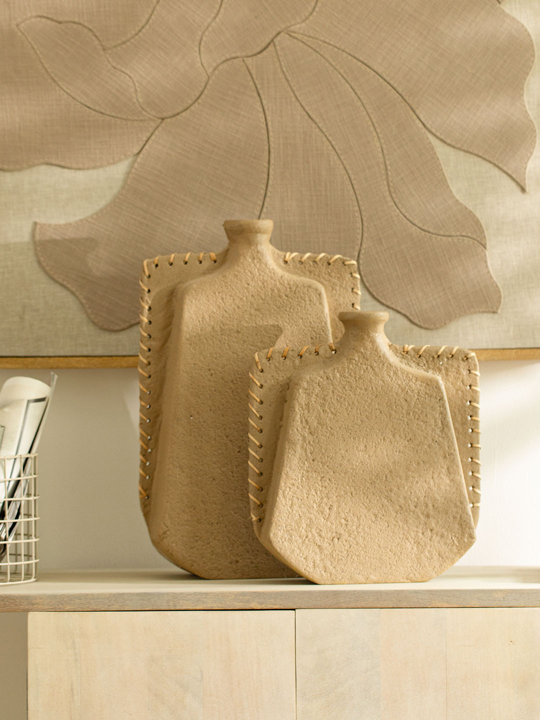

ellementry Brown Niraan Ecomix Vase With Cane Short