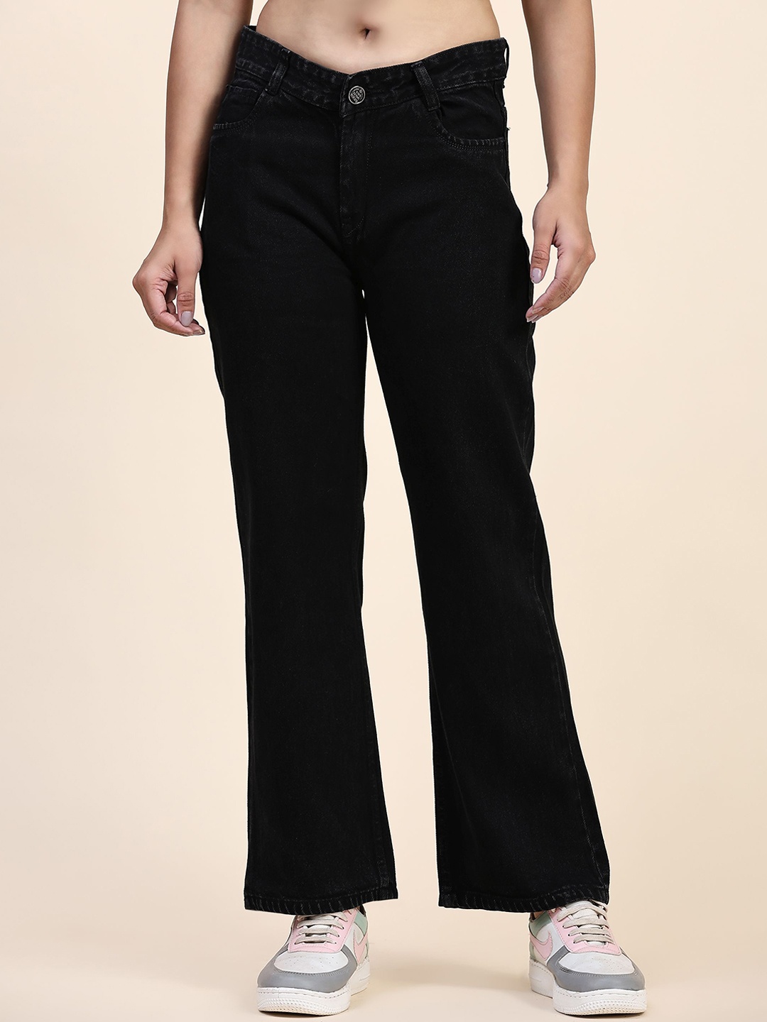 

BAESD Women High-Rise Bootcut Jeans, Black