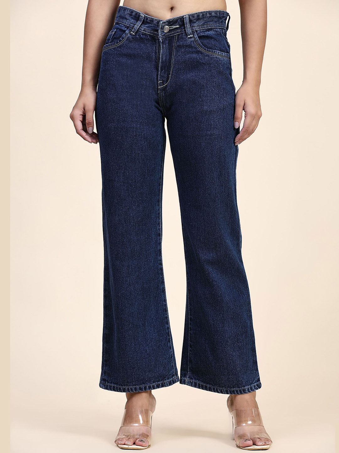 

BAESD Women Mid-Rise Clean Look Jeans, Blue