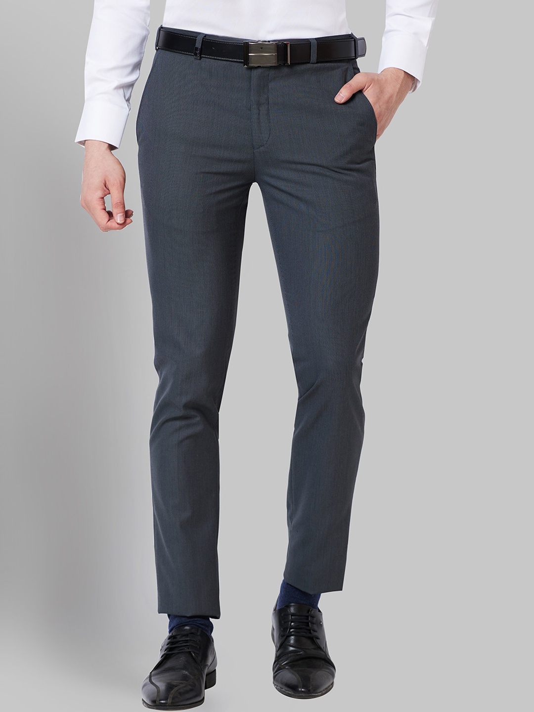 

Park Avenue Men Super Slim Fit Formal Trousers, Grey