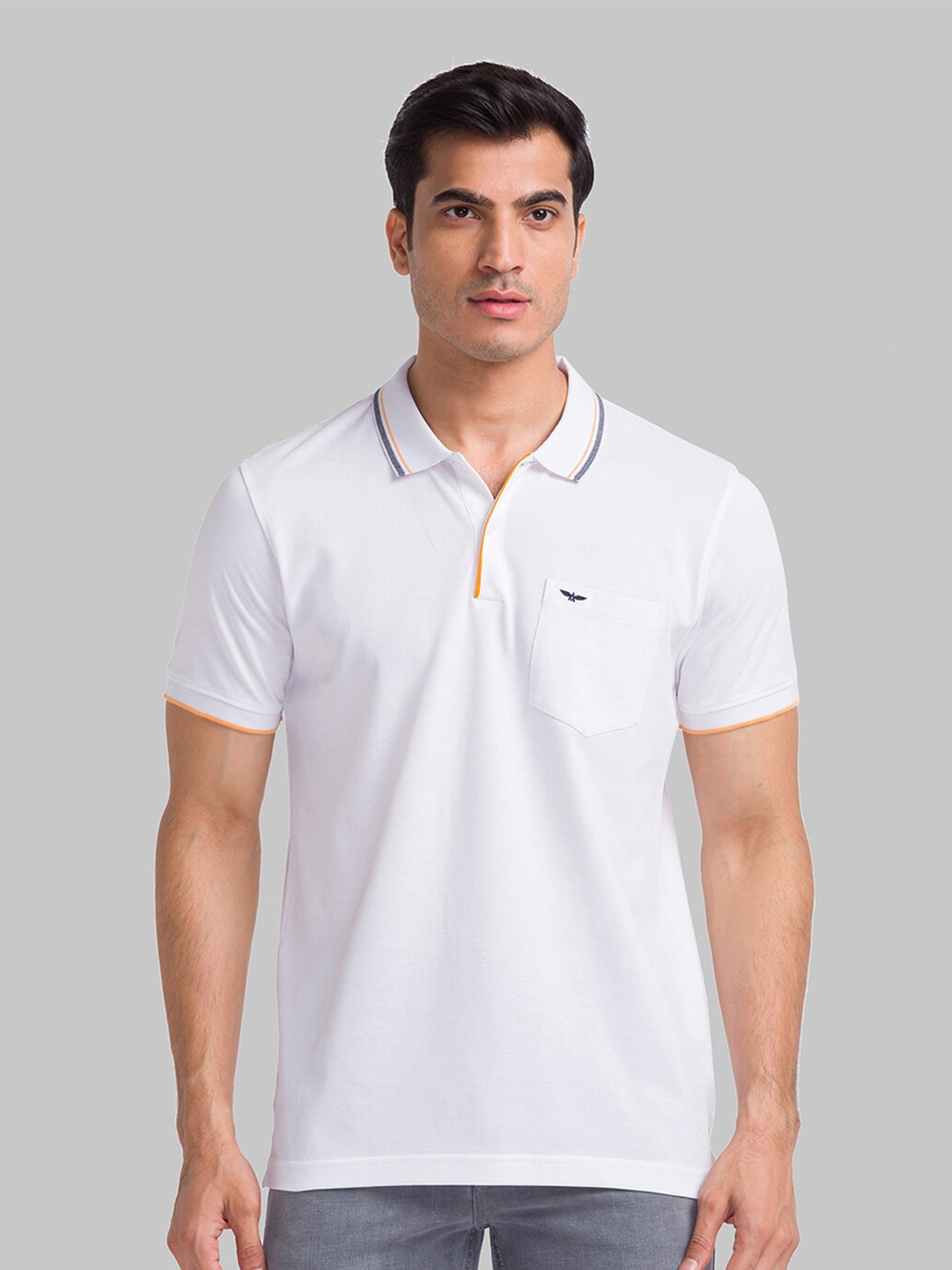 

Park Avenue Polo Collar Slim Fit Cotton T-shirt, White