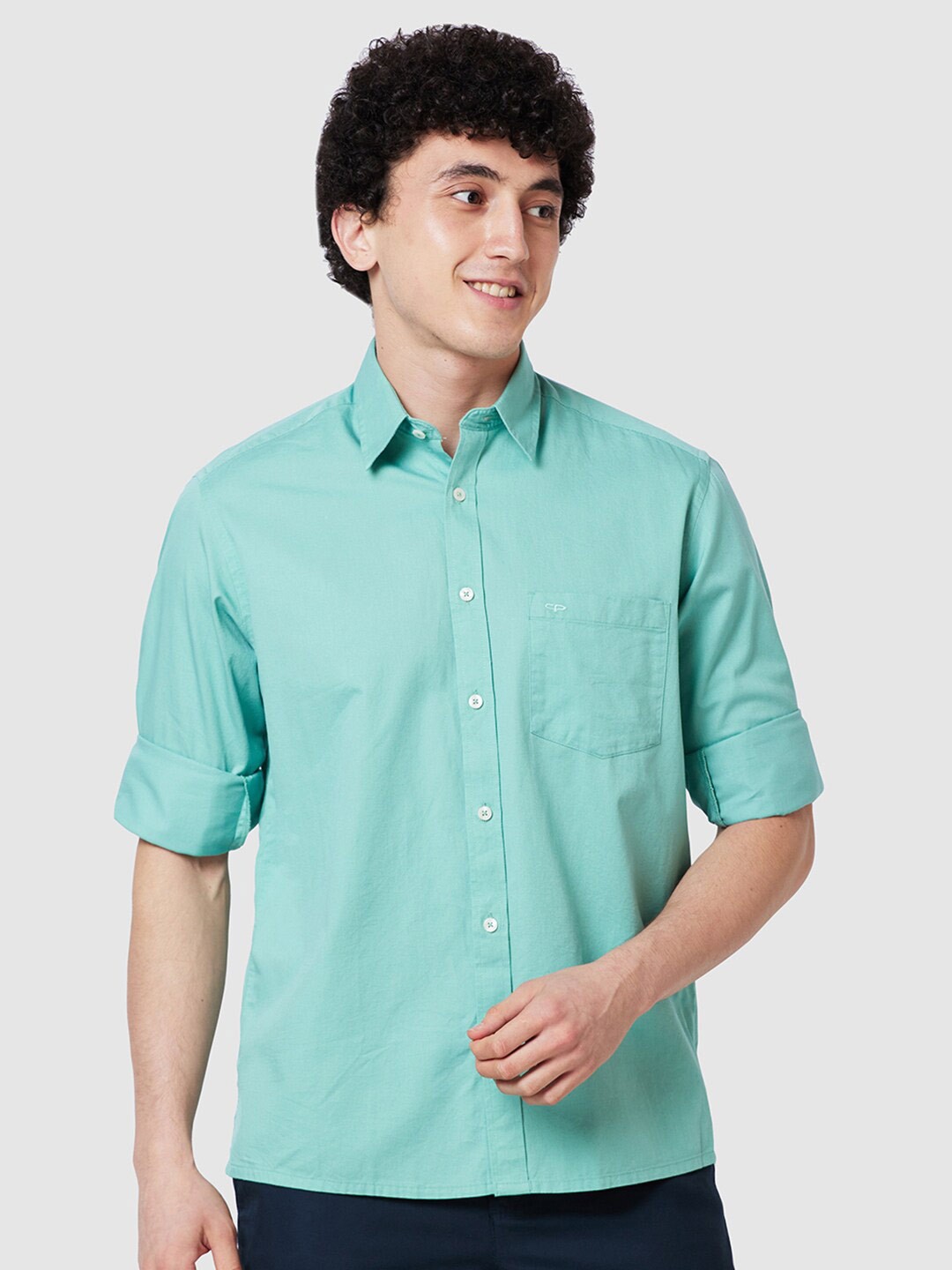 

ColorPlus Opaque Cotton Shirt, Green