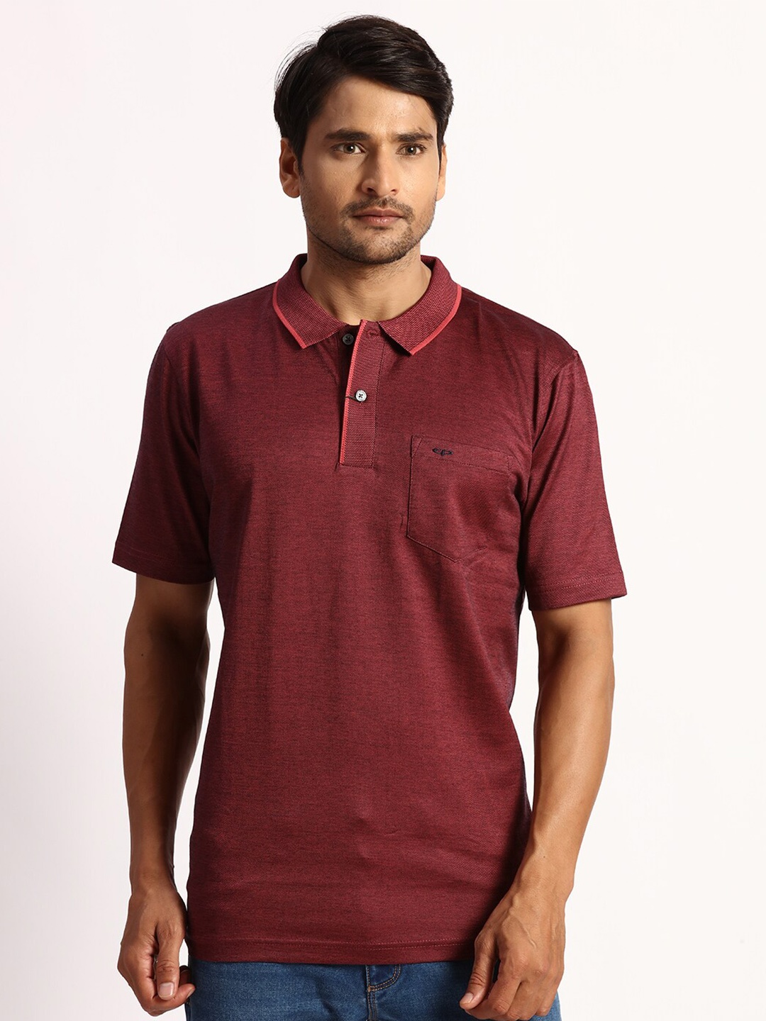 

ColorPlus Polo Collar Cotton T-shirt, Orange
