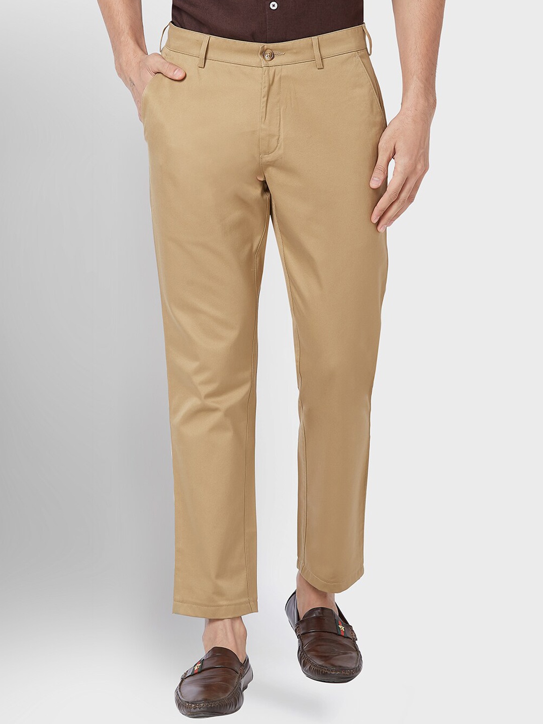 

ColorPlus Men Mid-Rise Cotton Chinos, Brown