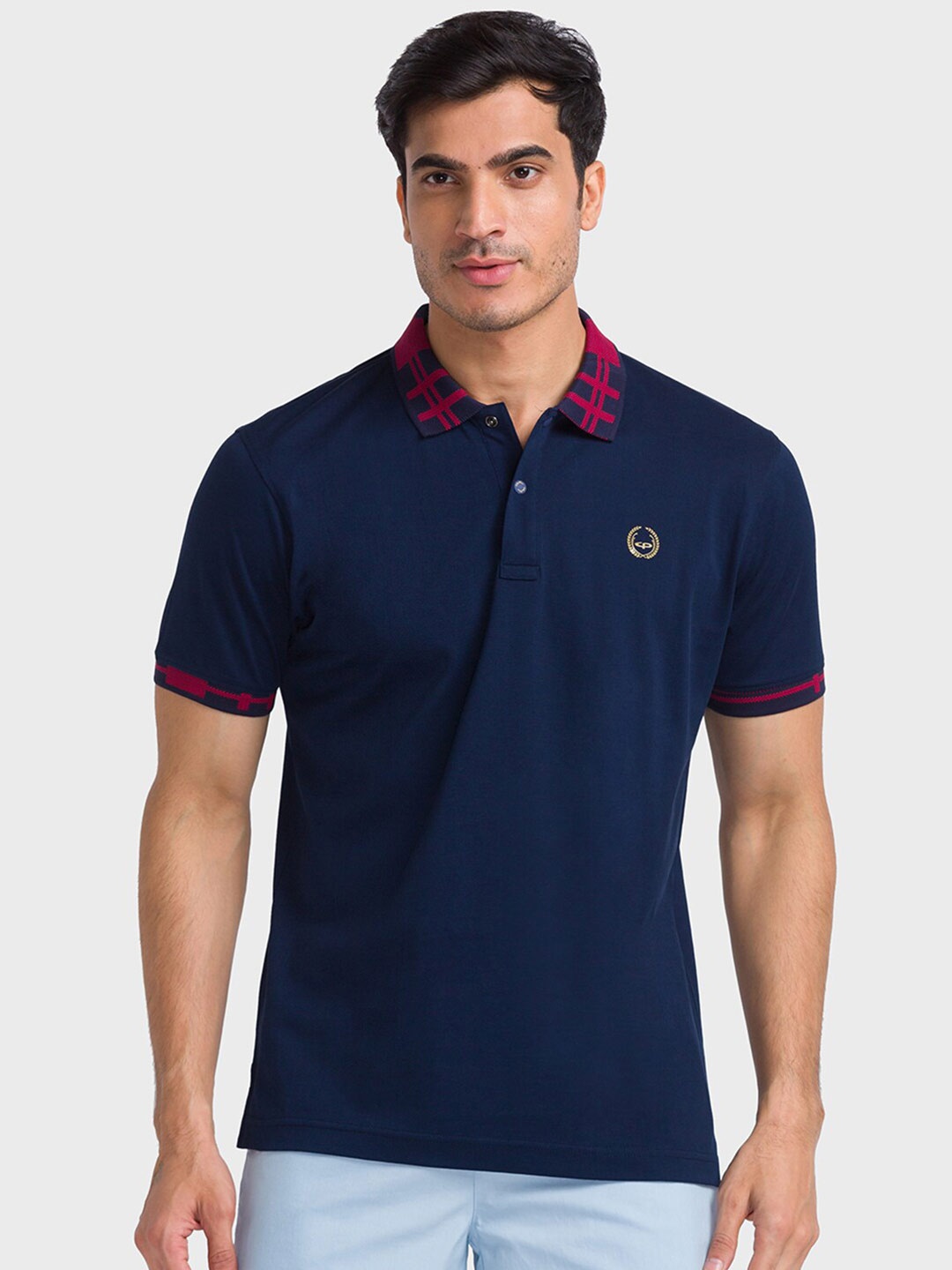 

ColorPlus Polo Collar Cotton T-shirt, Navy blue