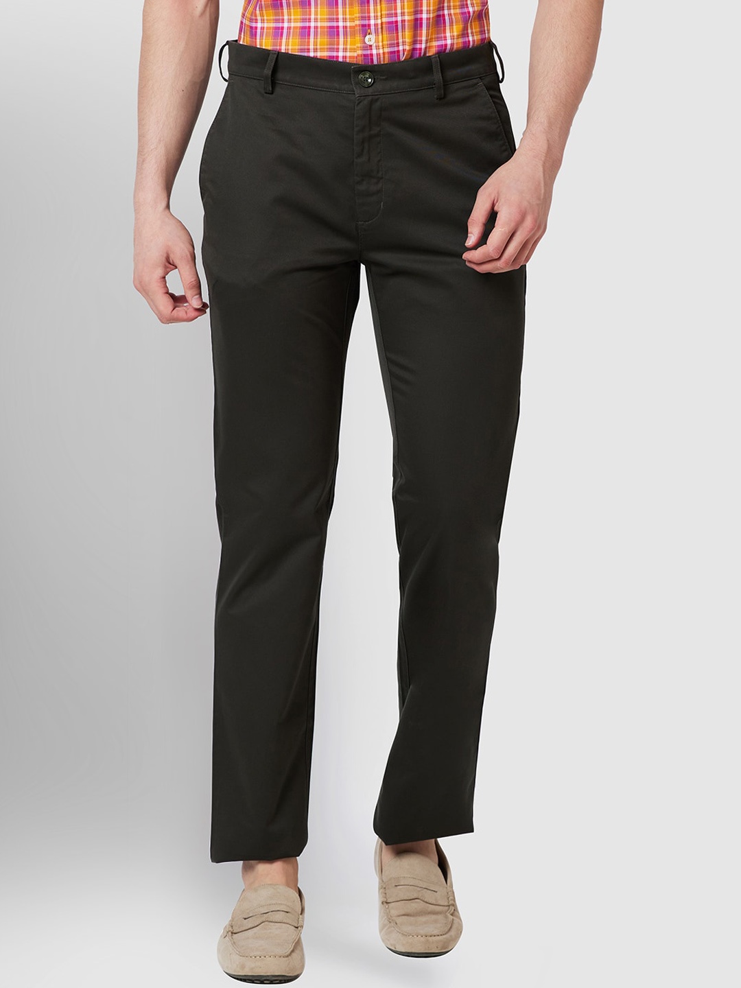 

ColorPlus Men Mid-Rise Cotton Chinos, Green