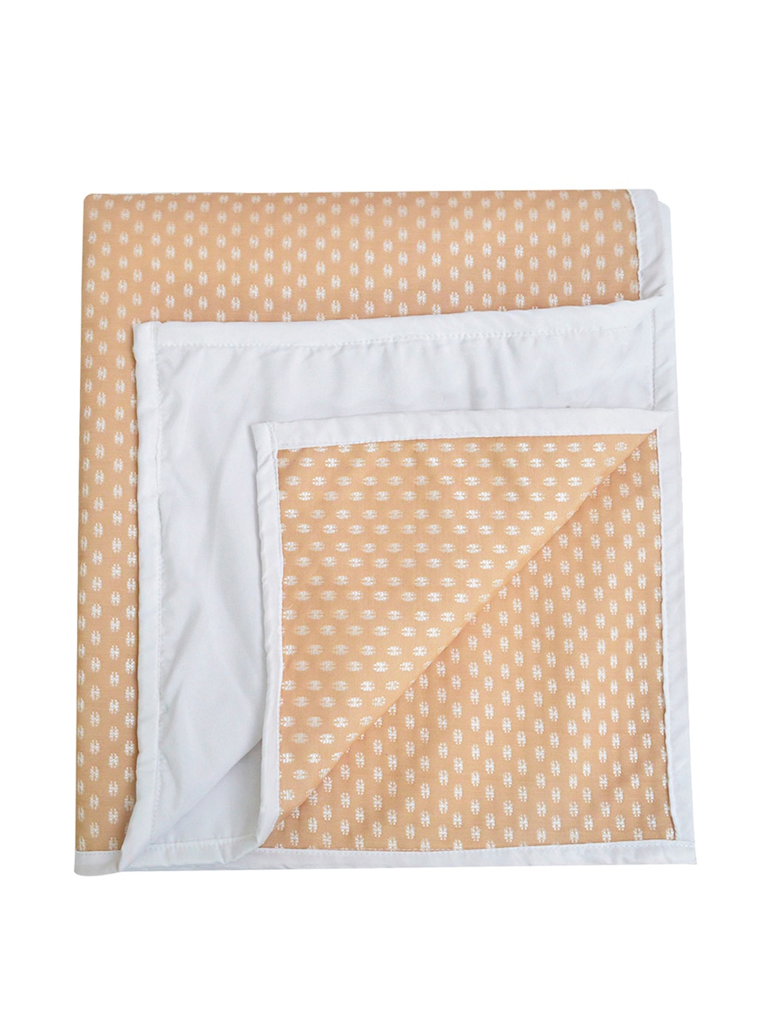 

Adbeni Kids Beige & White Printed Waterproof Mattress Protector