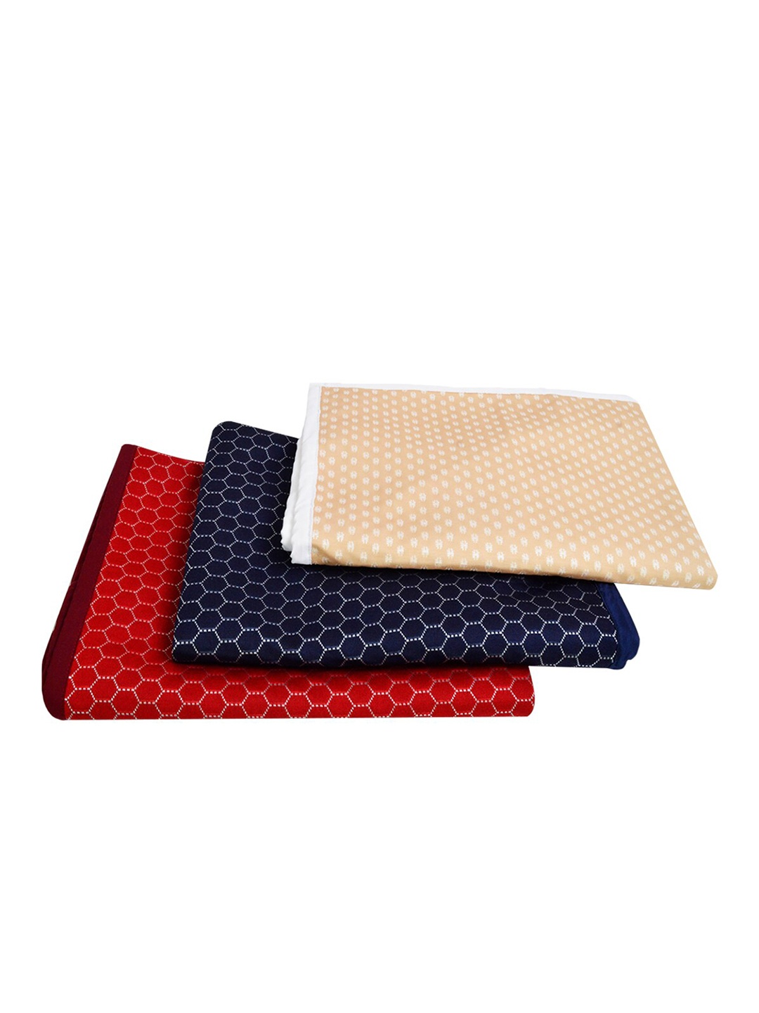 

Adbeni Kids 3-Pcs Navy Blue & Maroon Printed Waterproof Mattress Protectors