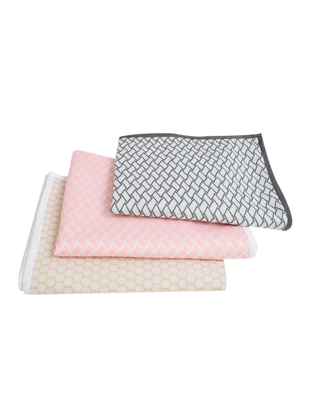 

Adbeni Kids Beige & Pink 3 Pieces Printed Waterproof Mattress Protector