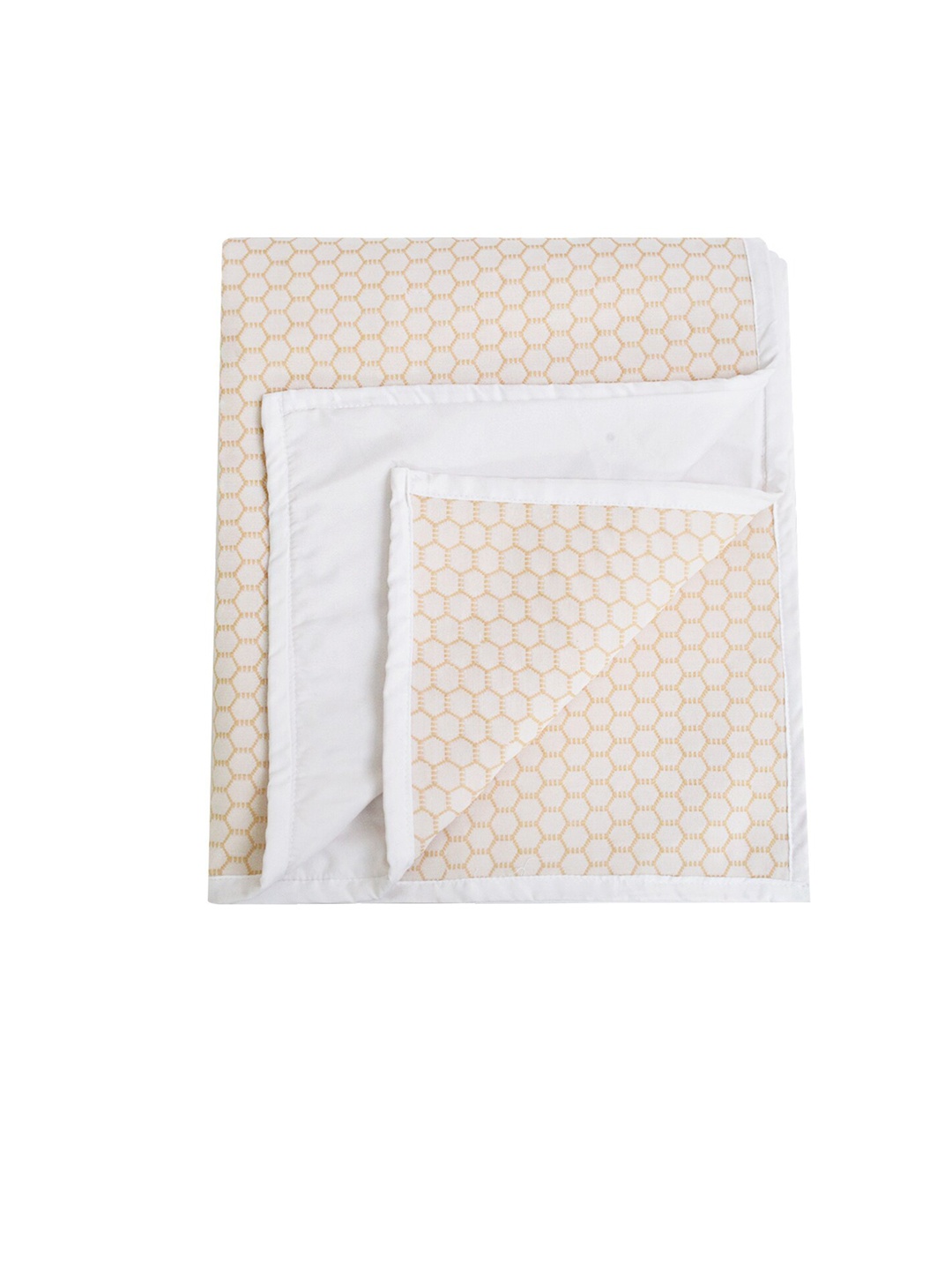 

Adbeni Kids White & Beige Printed Waterproof Mattress Protector