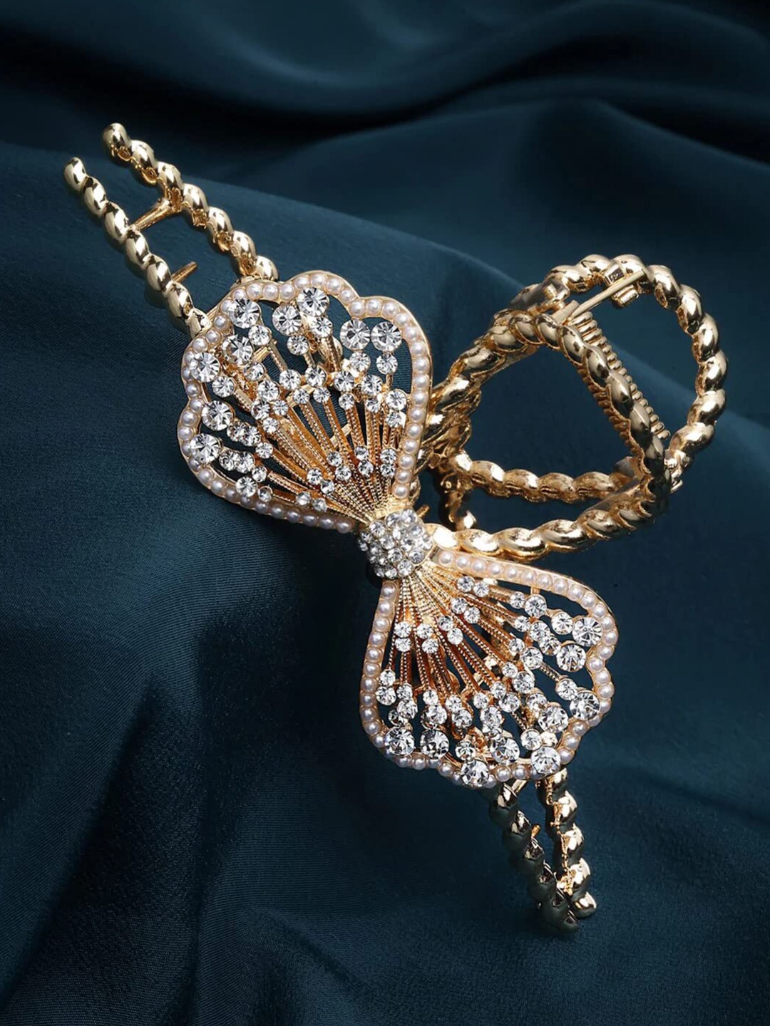 

ANNA CREATIONS Embellished Claw Clip, Gold