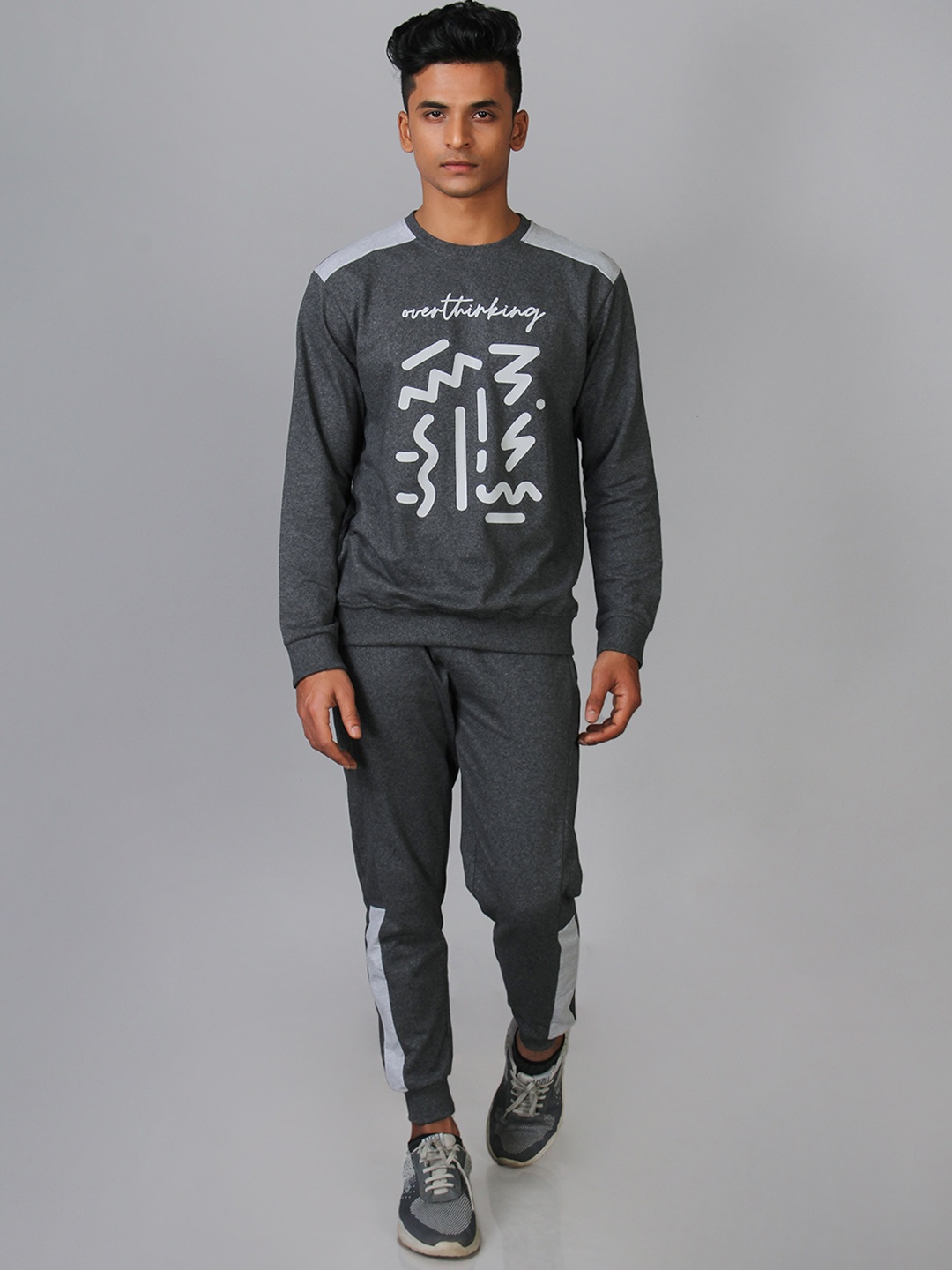 

MABYN Printed Sweatshirt With Joggers, Grey