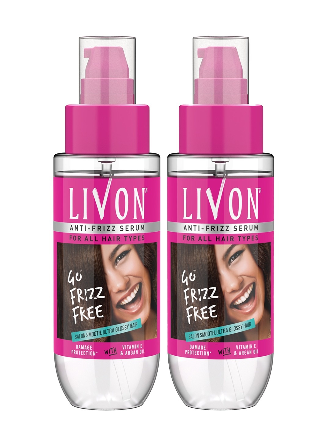 Livon Set of 2 Hair Serum For Frizz-free Smooth Hair With Argan Oil 