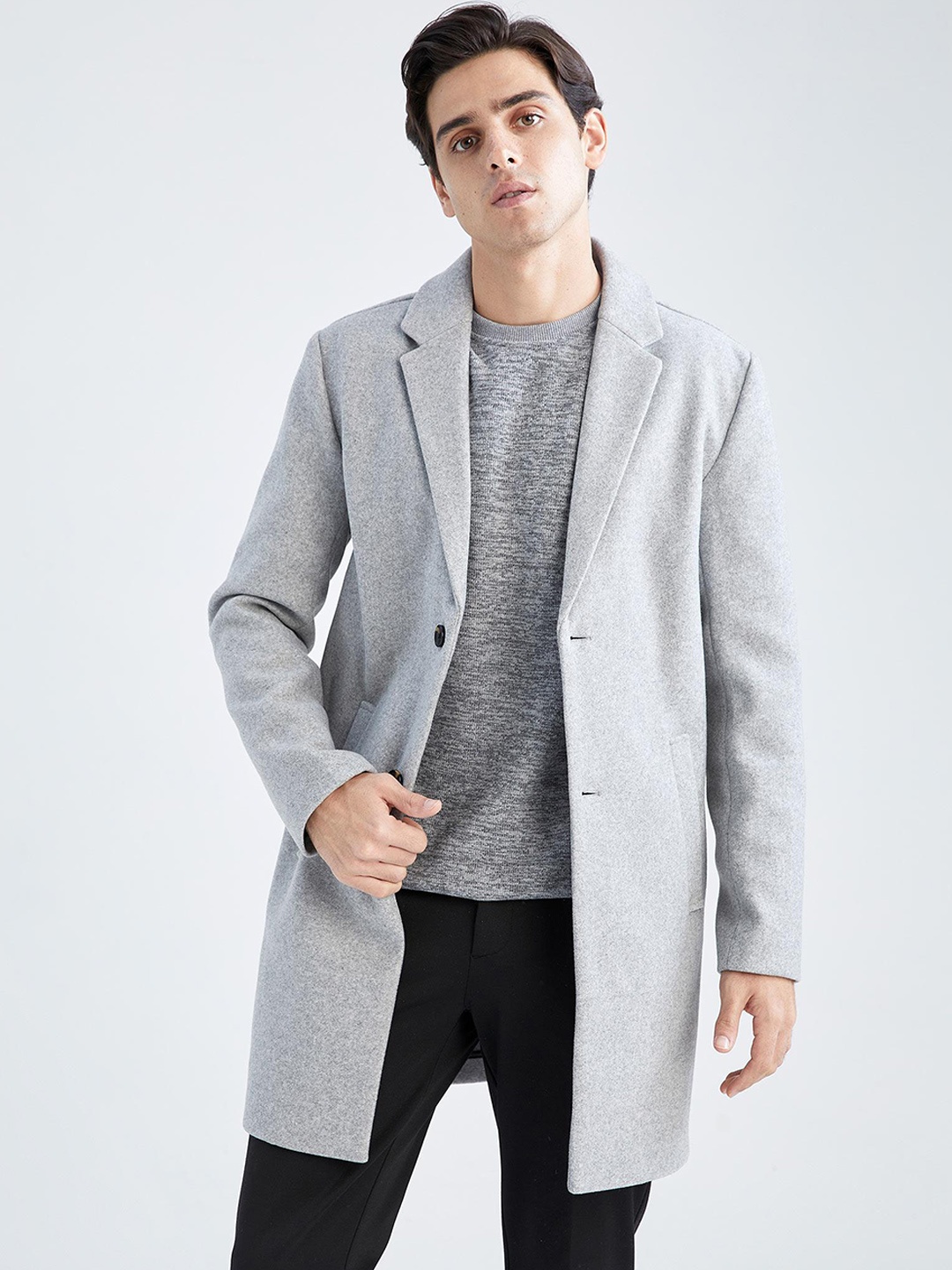

DeFacto Lapel Collar Longline Bomber Jacket, Na