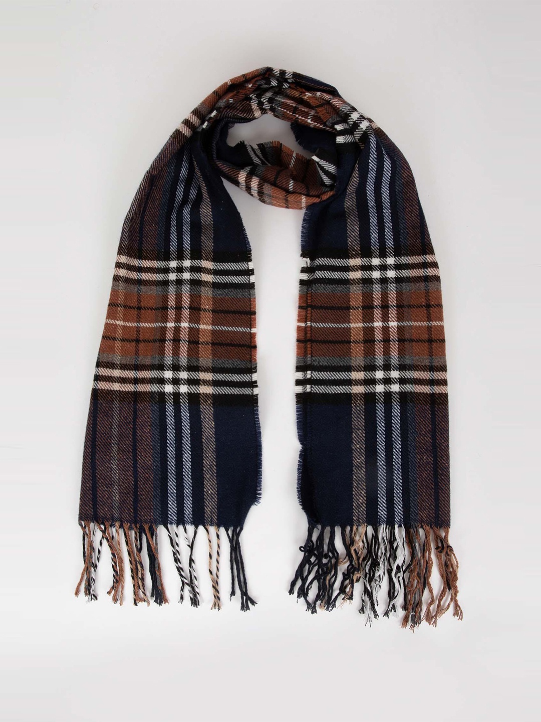 

DeFacto Men Checked Scarf, Blue