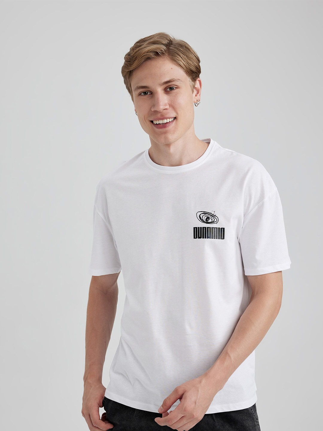 

DeFacto Round Neck Cotton T-shirt, White