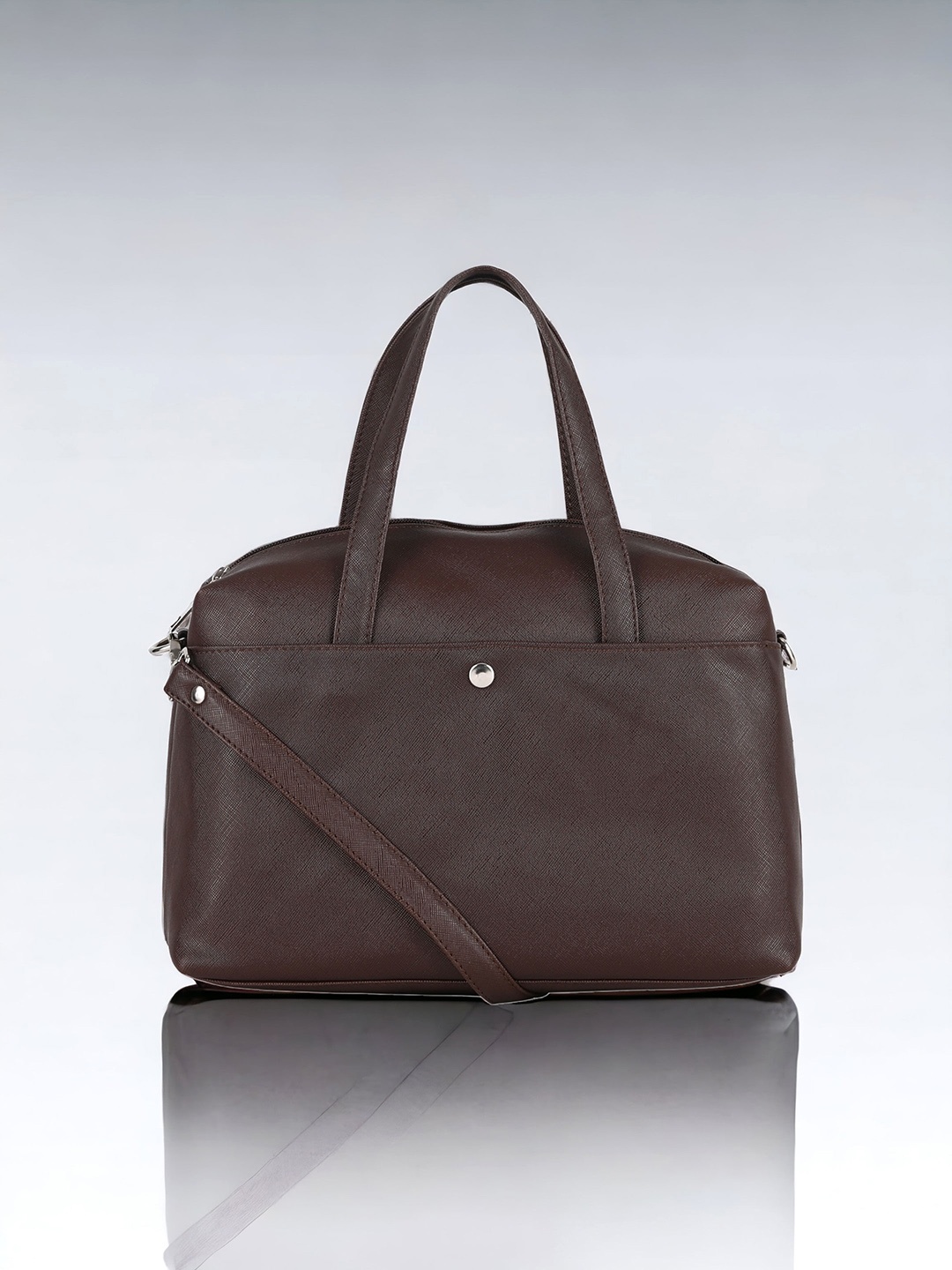 Toteteca Textured Structured Shoulder Bag, Brown