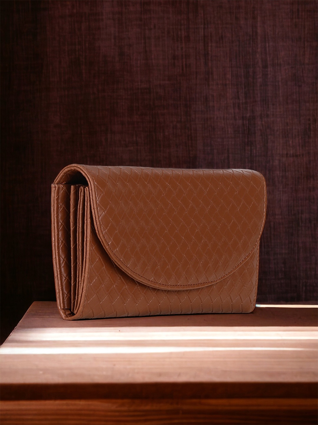 

Toteteca Textured Envelope Wallet, Tan