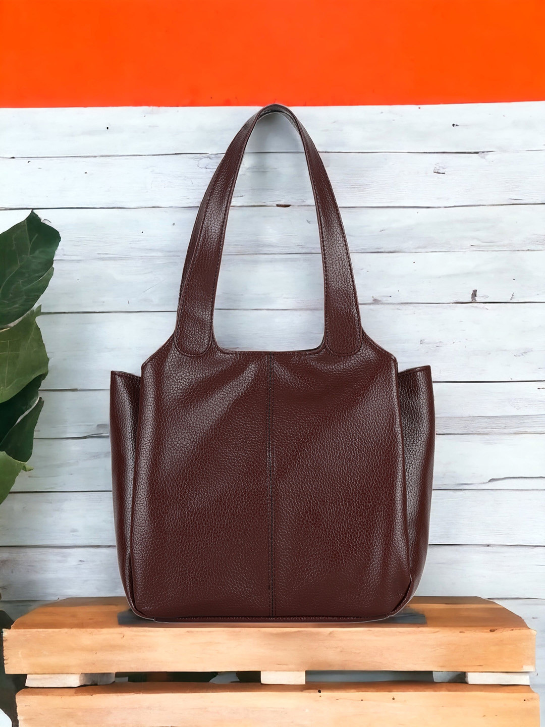 

Toteteca PU Shopper Shoulder Bag, Brown