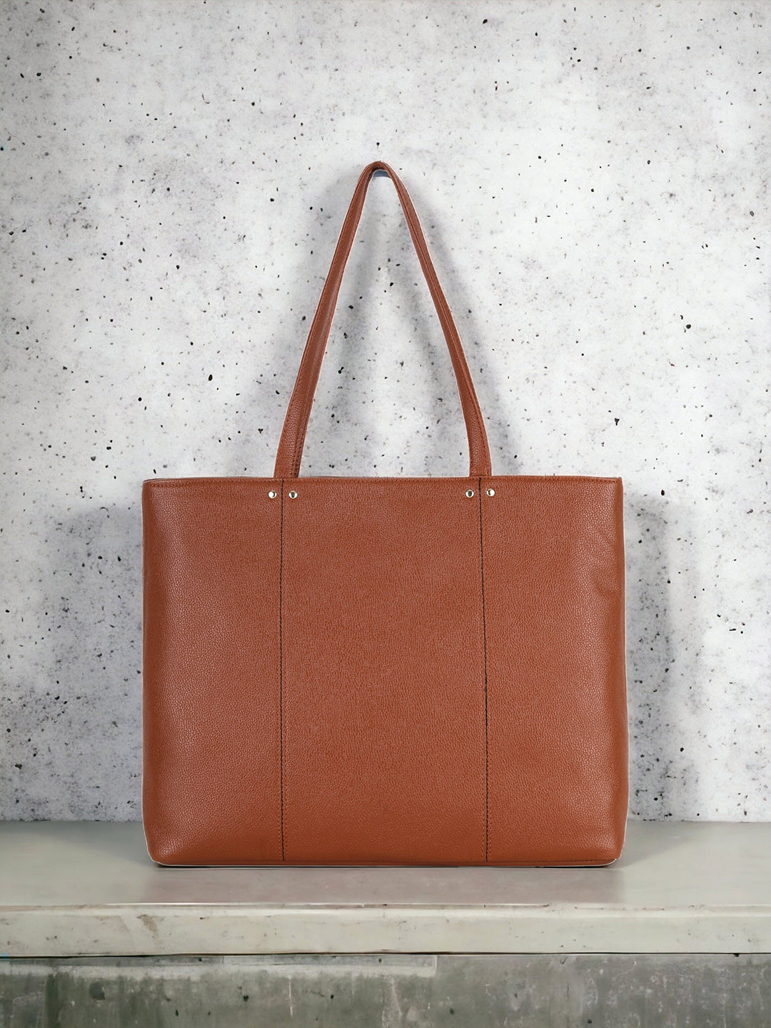 

Toteteca Oversized Structured Shoulder Bag, Tan