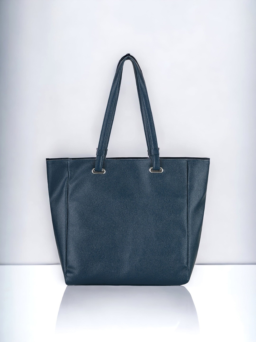 

Toteteca Textured PU Oversized Structured Shoulder Bag, Blue