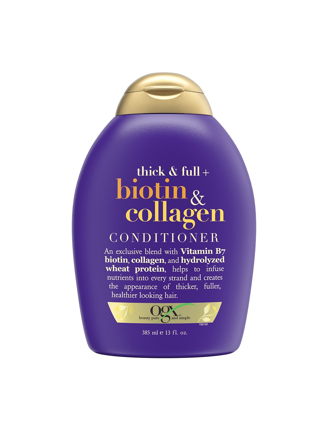 

OGX Thick & Full + Biotin & Collagen Volumizing Conditioner with Vitamin B7 - 385ml, Purple