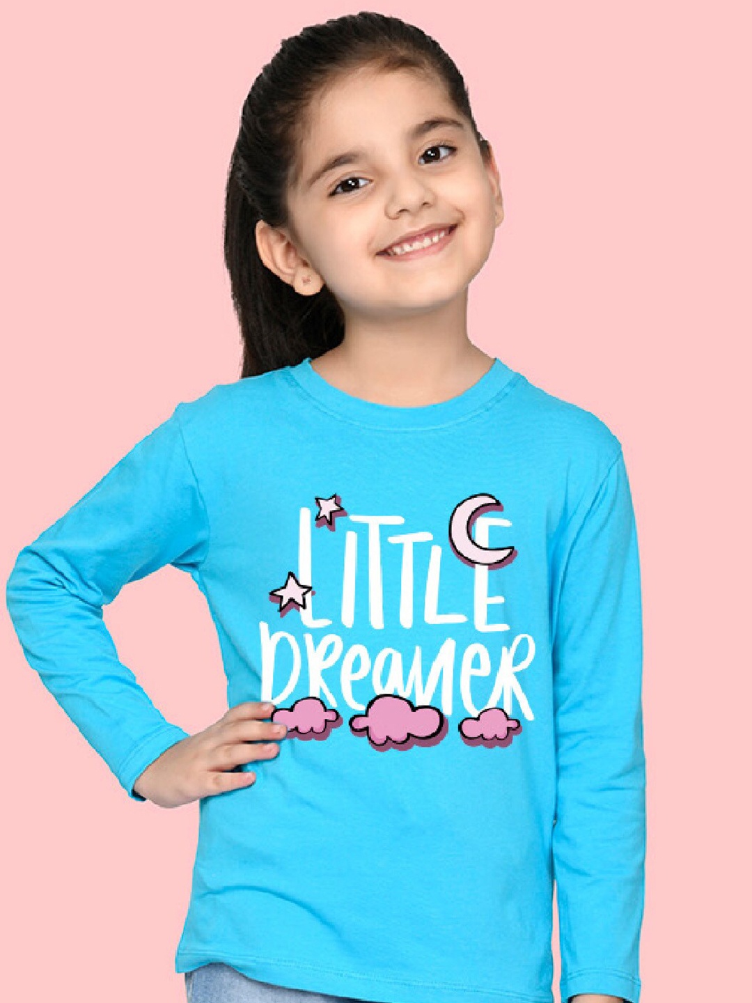 

NUSYL Girls Graphic Printed Long Sleeves T-Shirt, Blue