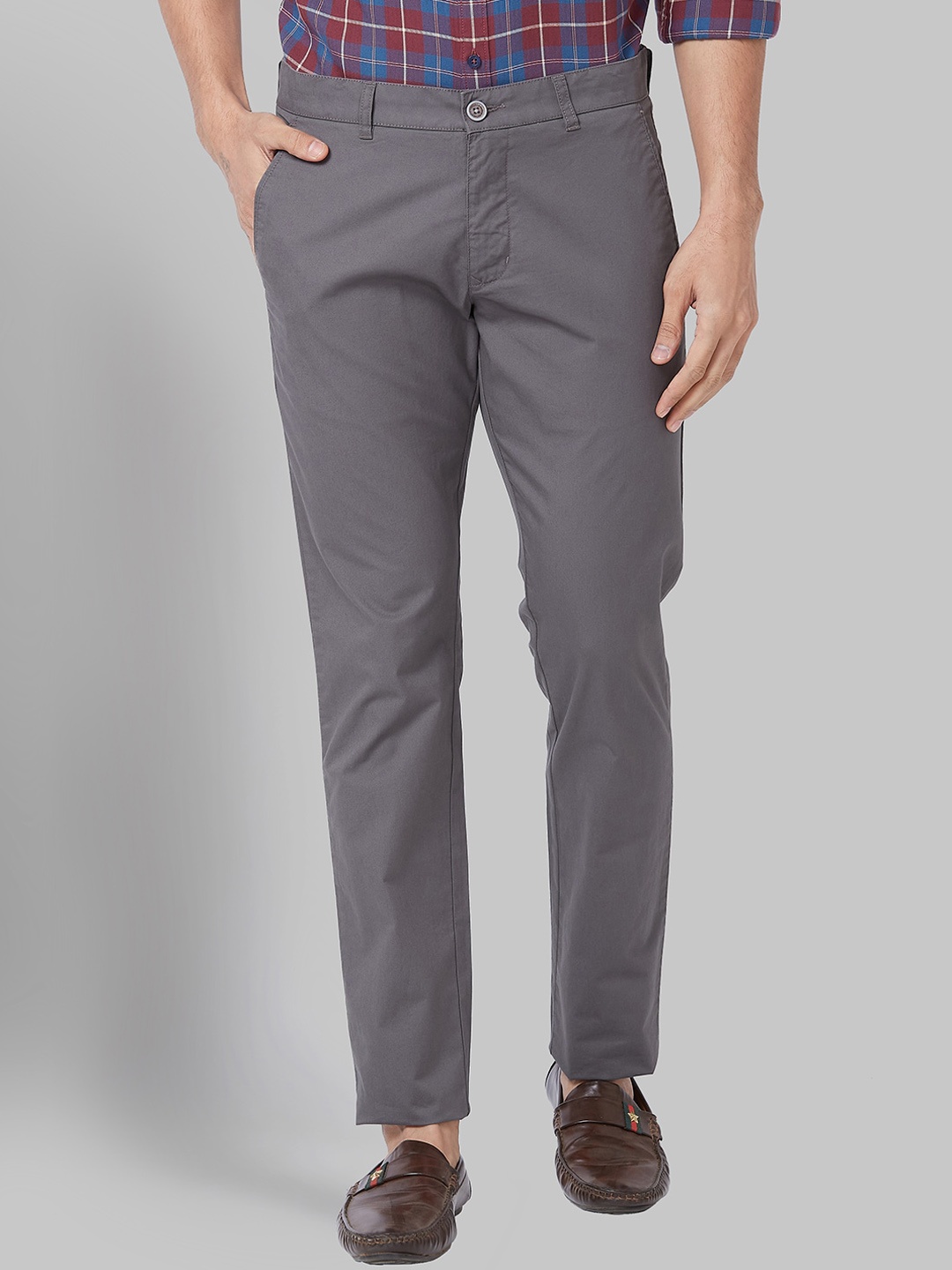 

Parx Men Tapered Fit Trousers, Grey