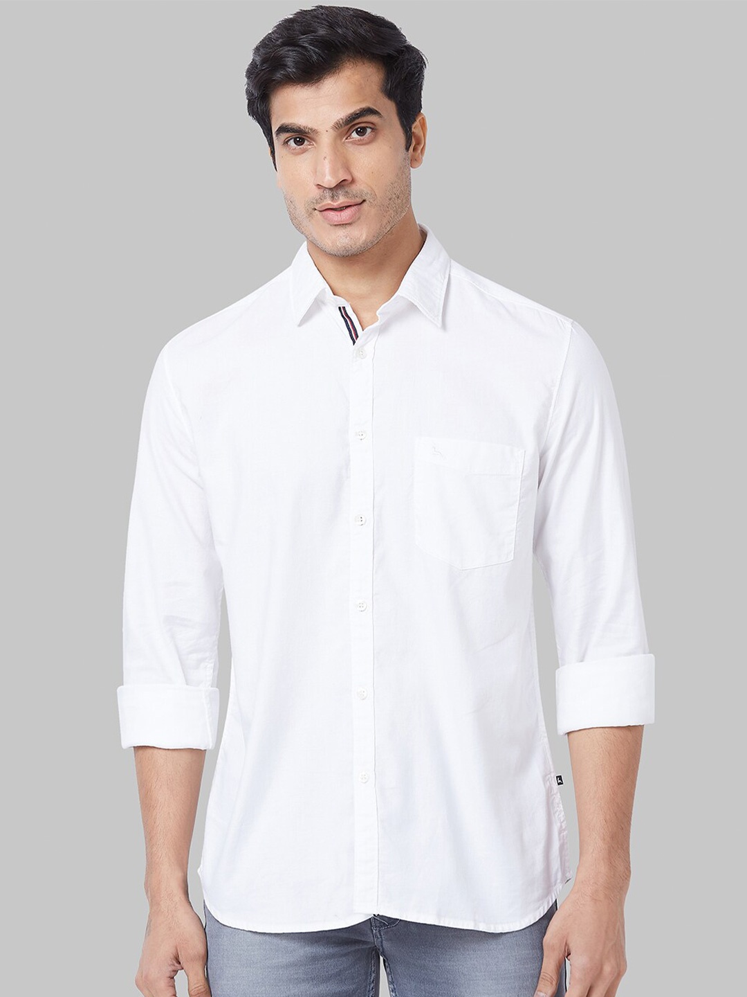 

Parx Slim Fit Casual Cotton Shirt, White